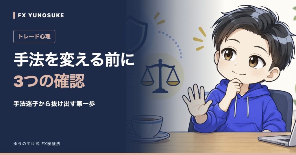 手法を変える前に｜3つの確認。ゆうのすけの解説イラスト。